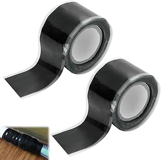 Lot De 2 Bande Silicone Autofusible, 2,5cm X 3m X 0,05cm Ruban Auto-Amalgamant Adhesif de Réparation Antidérapante en Caoutchouc pour Plomberie Arrêt Fuite Étanchéité Tuyaux et Isolation Électrique