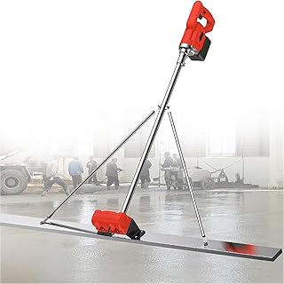 Règle de nivellement de surface de ciment de chape électrique sans fil, outil de vibration de chape en béton électrique, chape de surface en béton à lame de 150 cm, avec moteur sans balais,2Batteries